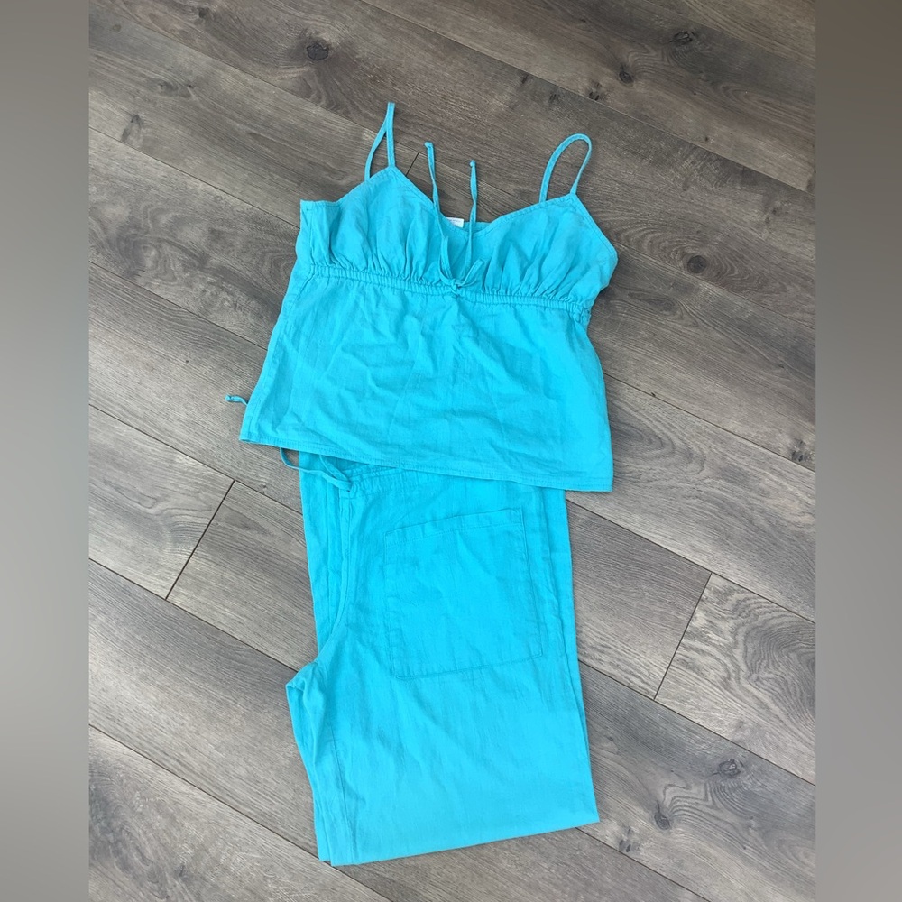 DEBBIE KATZ SOUTH BEACH PALAZZO PANTS WITH MATCHING CAMISOLE TOP